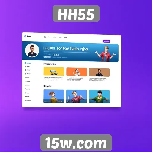 Análise da interface do usuário no site HH55